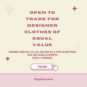 Designer Clothes Trade Offer